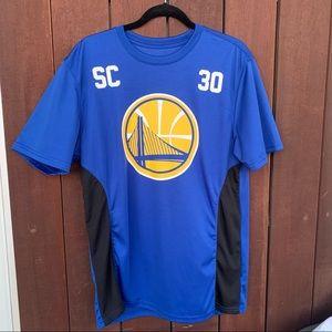 Blue Golden State Warriors Steph Curry Jersey Shirt Size Large